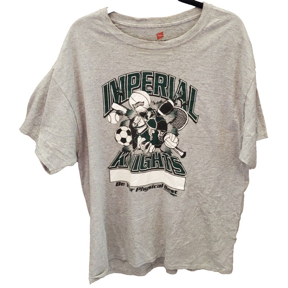 Imperial Knights Sports T-Shirt Be Your Physical Best Grey Shirt Size XL